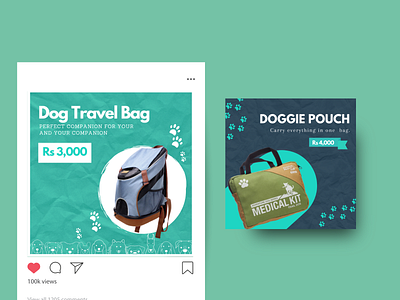 Social Media Post Template For Pet's Toy eCommerce Store canva ecommerce pets social media temaplate toys