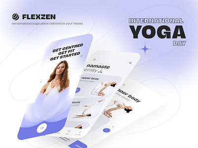 Flexzen: Unite Body, Mind, and Spirit 3d animation branding dailyui dashboard design graphic design illustration inspiration international yoga day logo motion graphics ui uidesign userinterface ux web web design yoga yoga day