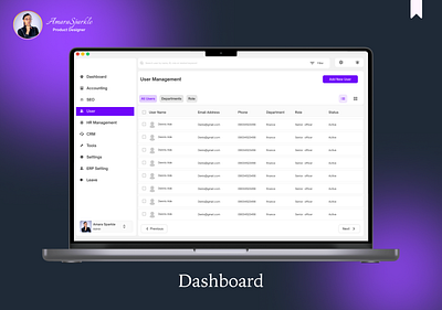 User Management Dashboard dashboard design ui web design website