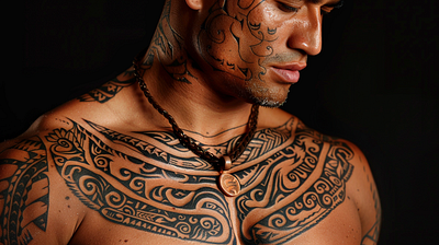 Maori Tattoo Design on Handsome Maori Model imagell maori tattoo maori tattoo design maori tattoos tattoo download tattoo subscription