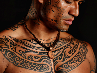 Maori Tattoo Design on Handsome Maori Model imagell maori tattoo maori tattoo design maori tattoos tattoo download tattoo subscription