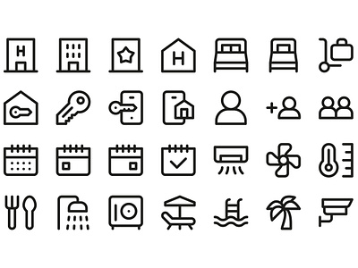 Hotel UI icons hostel hotel icon icons inn motel symbols ui website