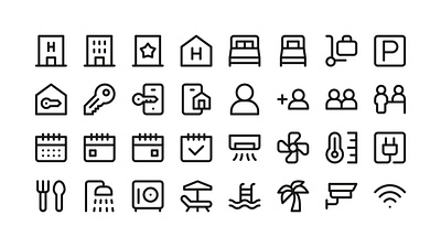 Hotel UI icons hostel hotel icon icons inn motel symbols ui website