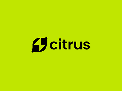 Citrus bolt citrus electric lemon logo marketing modern spark speed strike