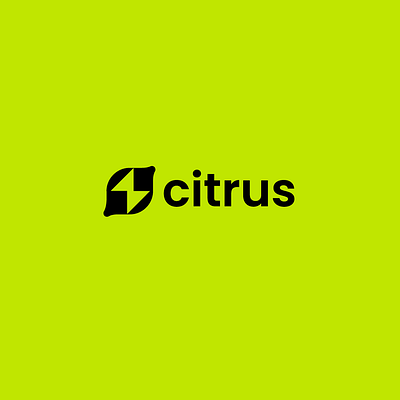 Citrus bolt citrus electric lemon logo marketing modern spark speed strike