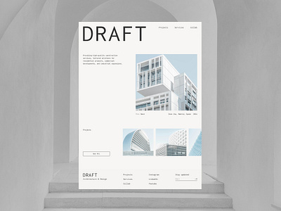 Architecture & Design Website aesthetic architecture branding business website case study design figma minimalistic ui design ux design