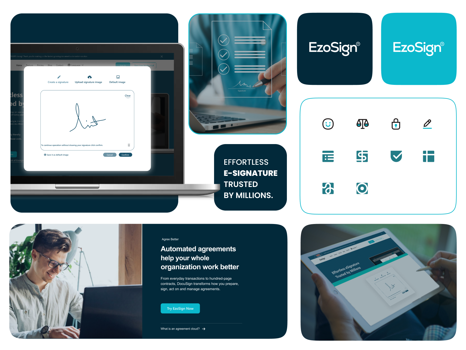 EzoSign - E Signature Website branding design graphic design illustration logo ui ux website design website development