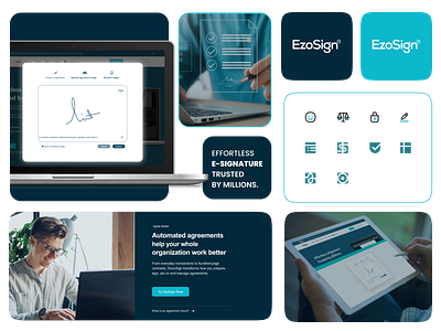 EzoSign - E Signature Website branding design graphic design illustration logo ui ux website design website development