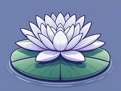 Serene Lily Peace by Aravind Reddy Tarugu aquatic flower aravind art botanical calm design detailed vector digital nature elegance harmony illustration lilypad nature art reddy serenity symmetry tarugu tranquil vector waterlily