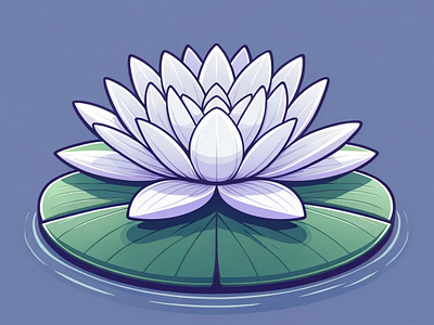 Serene Lily Peace by Aravind Reddy Tarugu aquatic flower aravind art botanical calm design detailed vector digital nature elegance harmony illustration lilypad nature art reddy serenity symmetry tarugu tranquil vector waterlily