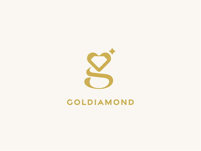 Goldiamond - Logo Design & Visual Identity branding clean design diamond flat gold golden graphic design illustration jewelry logo logo design luxury minimal modern rich ui ux vector