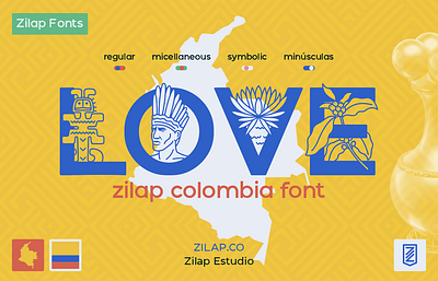 Zilap Colombia Font branding colombia colombia font design designs fonts graphic design illustration logo typography zilap zilap colombia zilap estudio zilapfonts