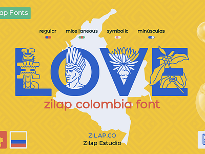 Zilap Colombia Font branding colombia colombia font design designs fonts graphic design illustration logo typography zilap zilap colombia zilap estudio zilapfonts