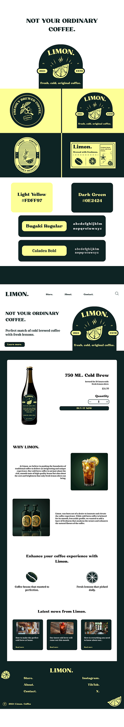 Limon. - Branding Idea and Landing Page branding graphic design landing page ui