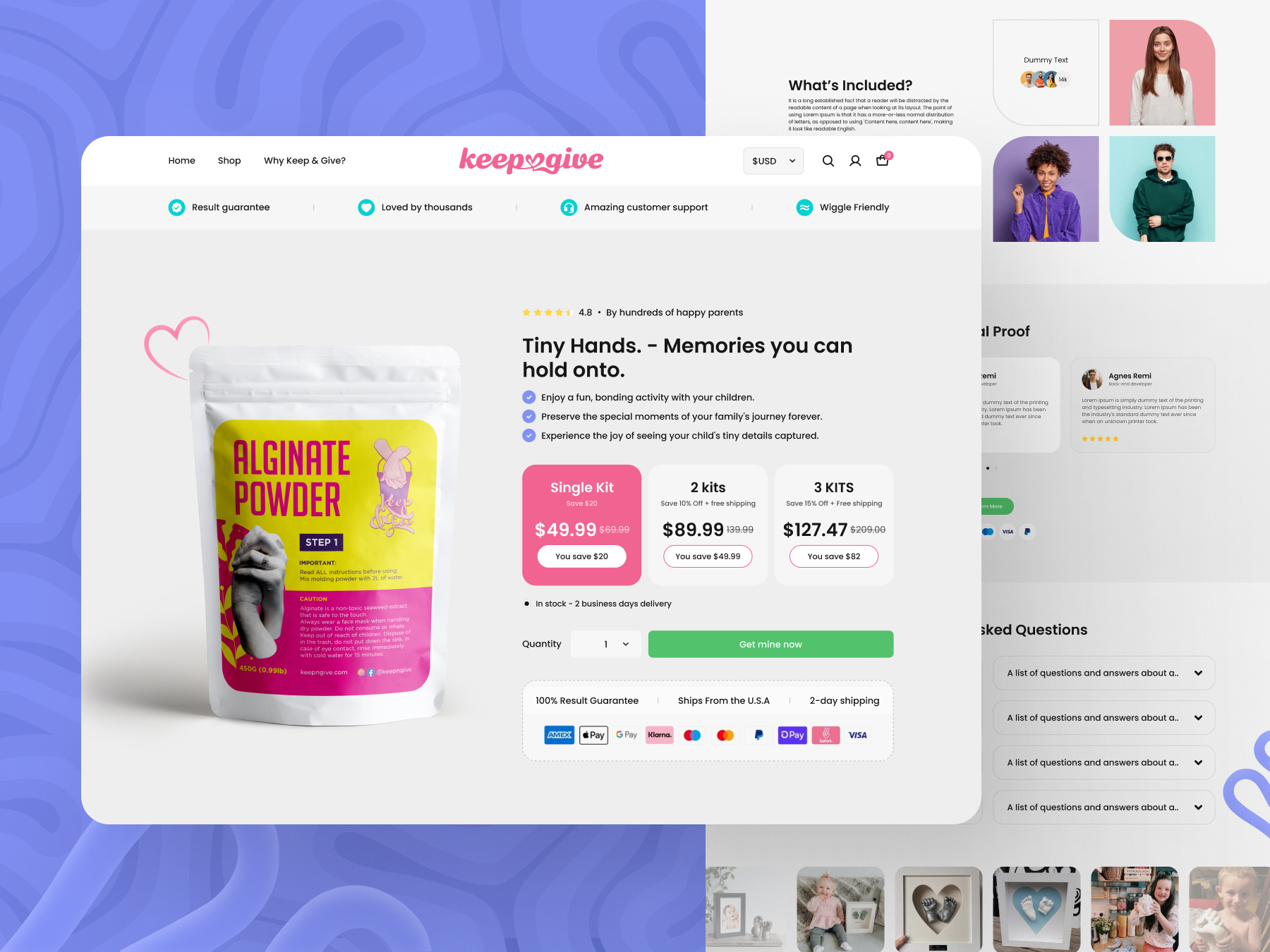 Example of Product Shopify Website Design