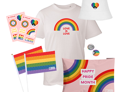 Pride Pack Visuals branding design flag graphic design illustration logo pack pride pride month rainbow sticker sticker sheet stickers visual