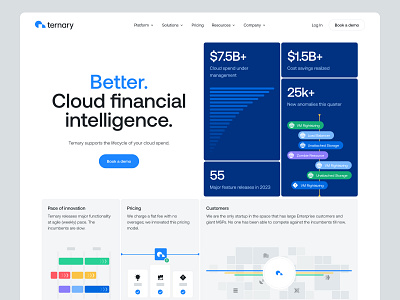 Ternary - Why Ternary Page app charts cloud dashboard features graphs illustrations landing page product design product visuals saas ui user experience user interface ux visual assets web web app website design why