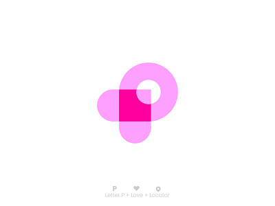 Letter P + Locator + Love Logo abstract app logo best logo designer branding graphic design letter p locator logo logo logo design logo designer love modern logo p love logo place relation
