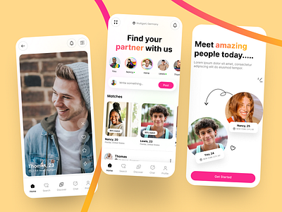 Dating App app design dating app dating app desing graphic design home screen dating app lgbt lgbtq dating app mobile app mobile app ui ui ui dating app