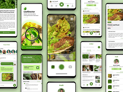 UI/UX Mobile Design - Plant Disease Detection app mockup camera detection app image recognition app mobile app mobile app mockup mobile application mobile design app plant app plant disease detection ui uiux