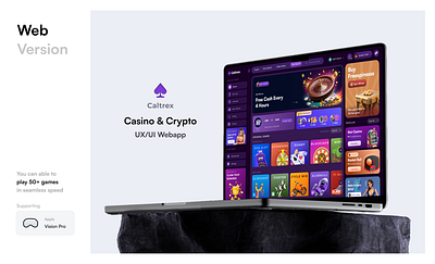 Casino + Crypto Exchange casino casino game creative ui crypto crypto exchange modern website slot games user interface web dashboard