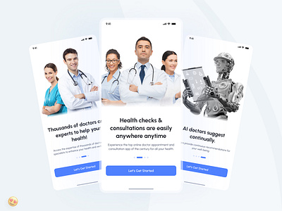 AI TIME DOC - Medical Mobile Apps Design 3d ai medical ai medical mobile app design clean design design system figma healthcare medical apps minimal mobile apps modern onboarding splash screen ui ui kit uidesign uiux uxdesign website