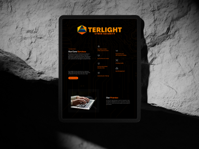 Terlight: protects businesses from digital threats busi business cybersecurity design development research security ui ux