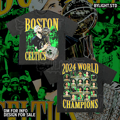 BOSTON CELTICS CHAMPION 2024 (FINAL NBA) Rap Tee Bootleg Design bootleg bootleg design bootleg tshirt branding design graphic design illustration rap tee ui