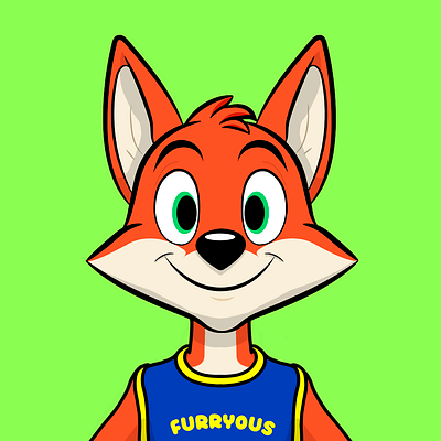 Frankie The Fox PFP cartoon comic community creator design fox foxy furry furryous nft opentocommissions