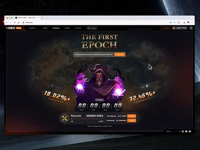 xdex Rewards blockchain cryptocurrency design exchange illustration website