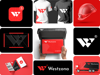 Westzona Logo and Brand Identity design (Logistics Company) 3d agency animation brand identity branding business colorful logo company delivery delivery logo delivery service graphic design logistic logistics logo logo design minimal modern logo service logo ui