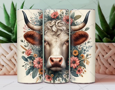 Highland Cow Skinny Tumbler Wrap 20 oz tumbler 30 oz tumbler color image cow art cow design cow tumbler cow tumbler art cow vector cow vector art design highland template illustration photography skinny tumbler sublimation tumbler design tumbler sublimation tumbler warp vector art waterslide tumbler