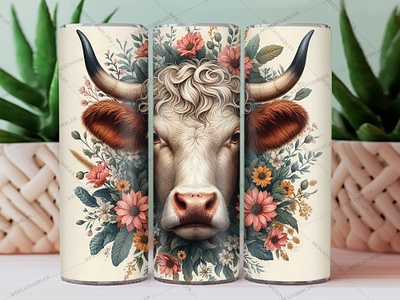 Highland Cow Skinny Tumbler Wrap 20 oz tumbler 30 oz tumbler color image cow art cow design cow tumbler cow tumbler art cow vector cow vector art design highland template illustration photography skinny tumbler sublimation tumbler design tumbler sublimation tumbler warp vector art waterslide tumbler