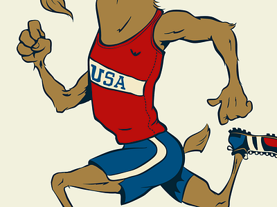 The G.O.A.T. athlete cartoon cartoon animal cartoon mascot fitness goat illustration olympic trials running sports illustration sports mascot track and field usa
