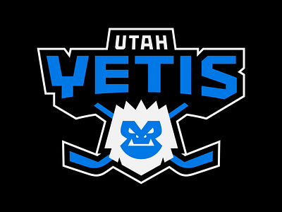 Utah Yetis Logo athletics brand branding custom type hockey lettering logo logomark logotype mark nhl sports sports brand utah yeti