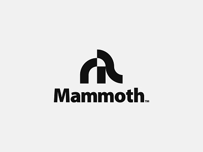 Mammoth Construction branding clean design graphic design illustration illustrator logo mark minimal ui