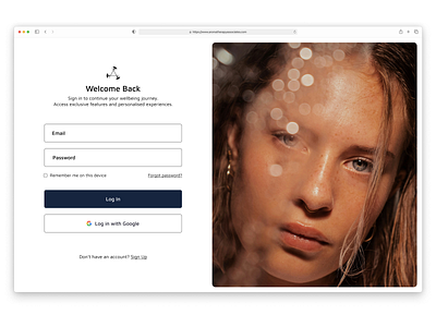 Login page clean design interface login minimalistic register skincare ui ux website