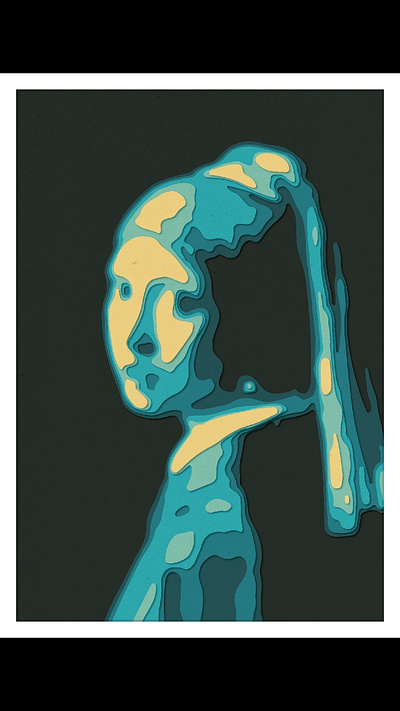 The girl with a pearl earring adobe illustrator illustration