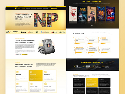 Nimbus Publishers UI Design branding landing page ui uiux design web design