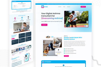 Overcoming Asthma Landing Page healthcare landing page landing page ui medical ui website ui