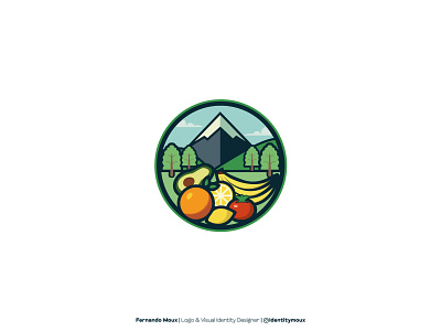 Frutos Unión del Maule Logo brand branding design fruit graphic design greengrosery illustration logo logofolio modern patagonia vector