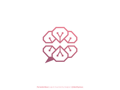 Answerficial IA Logo artificial artificial intelligence brain brand branding design graphic design ia illustration intelligence logo logofolio pink vector