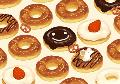 Craving a dozen of donut design dessert donut food illustration sweet