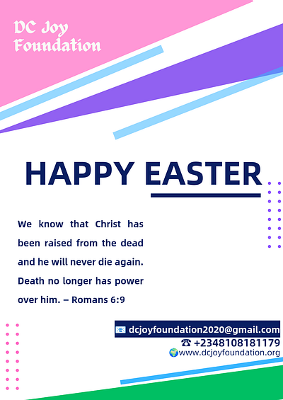 DC Joy Easter flyer graphic design