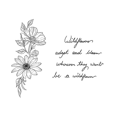 Floral Quote design graphic design illustration