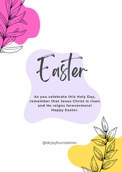 DC Joy Easter typography