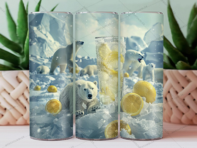 Cold Bears Skinny Tumbler Wrap 20 oz tumbler 30 oz tumbler bears design beras background beras art beras tumbler cold bears cold beras vector cold beras vectot art color image design illustration photography skinny tumbler sublimation tumbler design tumbler sublimation tumbler warp vector art waterslide tumbler