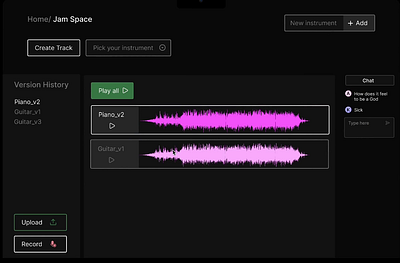 JamHive: Your Music Brainstorming Tool hackathon ui ux web app