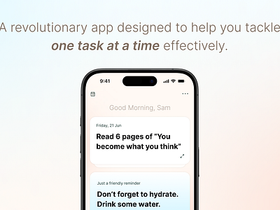 The Better Shift - Productivity App ui