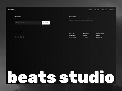 Beats by Dr.Dre - footer redesign beats beats by dre beats studio bottom menu colorful design figma footer headphones landing ui web page